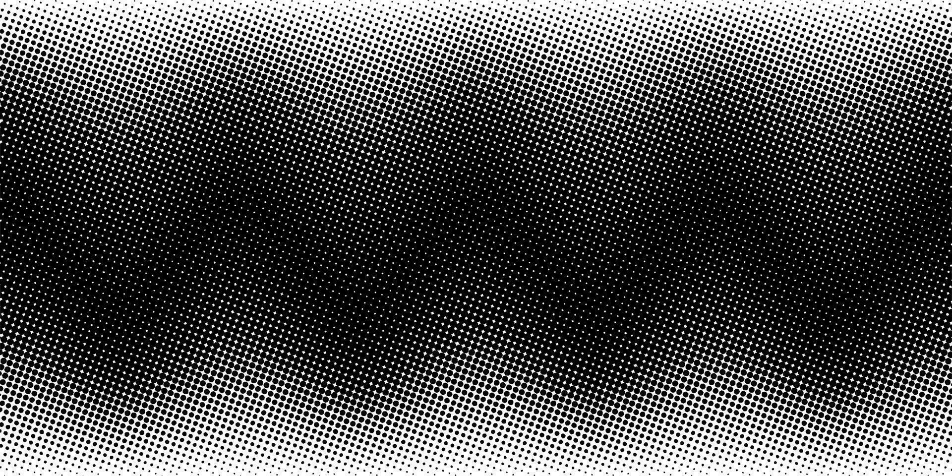 Black and white abstract background with wavy dotted pattern. Halftone effect. Vector illustration.