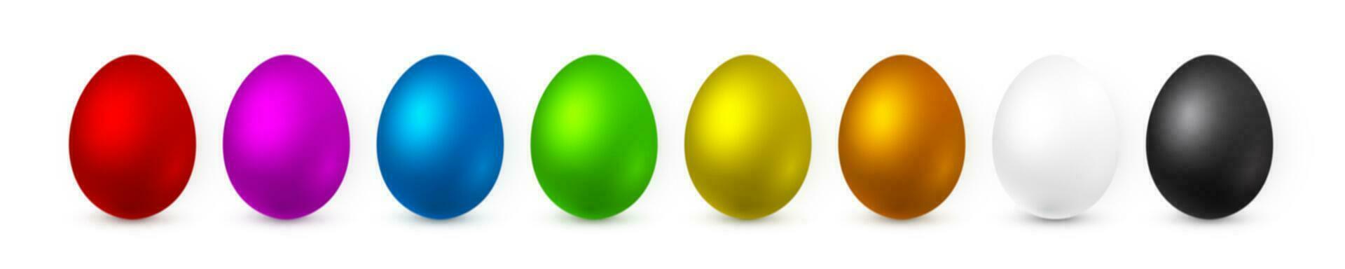 Color Easter egg on white background. Design template. Vector illustration