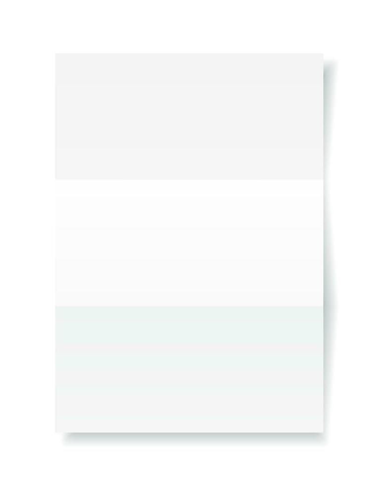 Blank A4 sheet of white paper with shadow, template for your design. Set. Vector illustration