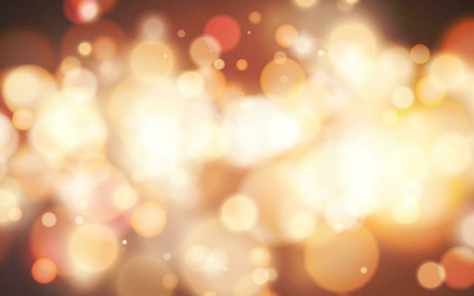 Bright bokeh effect. Festive magic luminous background. Holiday design for Christmas. Vector illustration