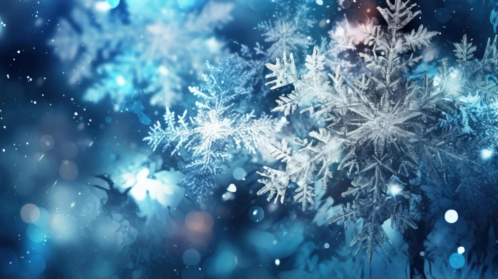 Macro snowflake background. Illustration photo