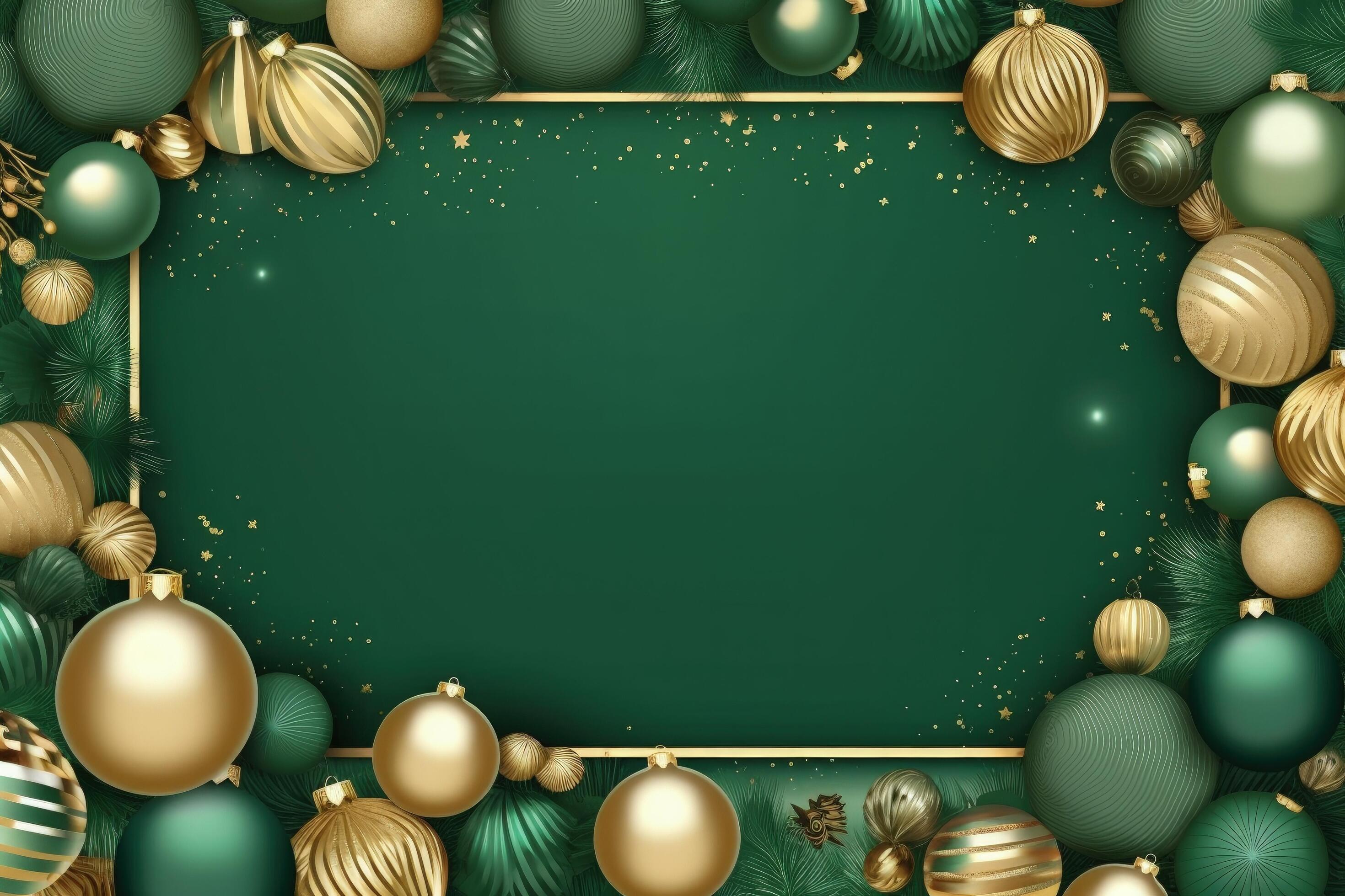 Green luxury Christmas background. Illustration 23802242 Stock Photo at