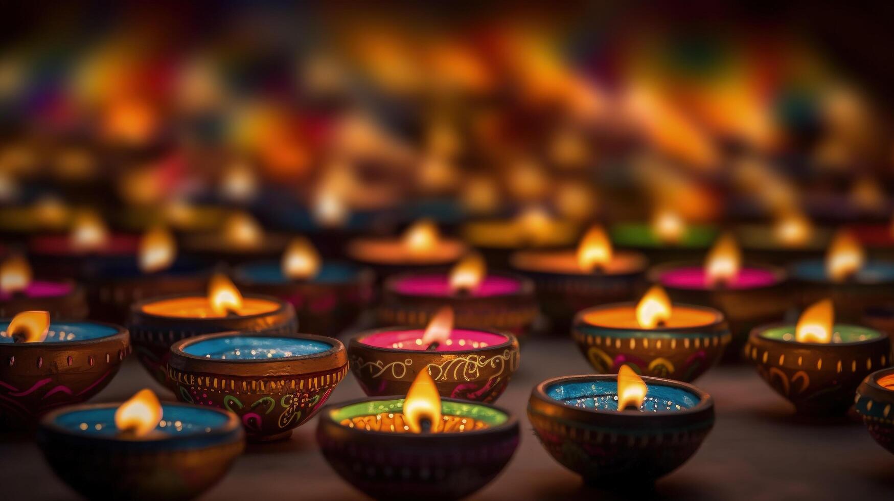 contento diwali antecedentes. ilustración ai generativo foto