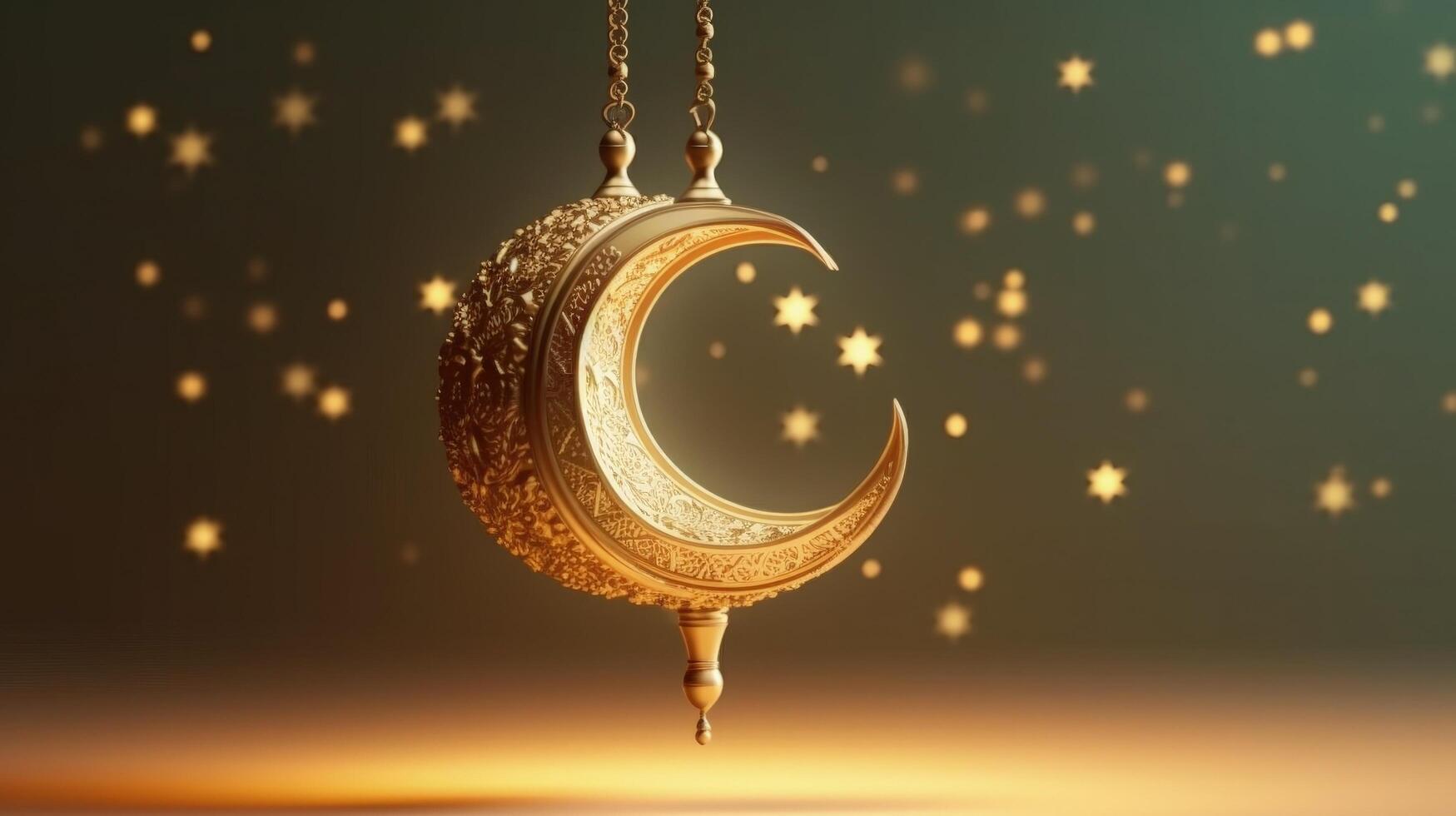 Golden Ramadan Background. Illustration photo