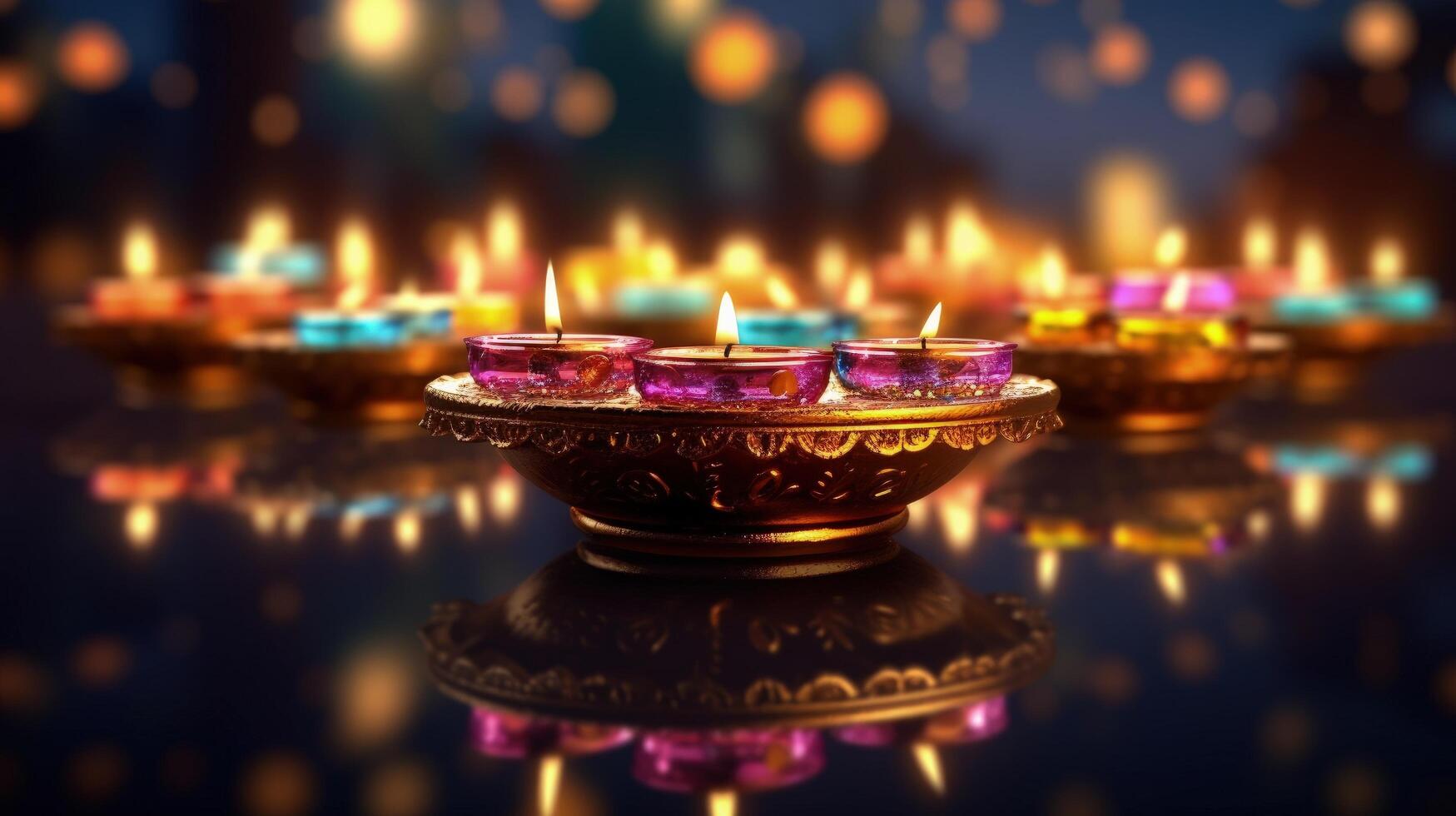 Happy Diwali background. Illustration photo