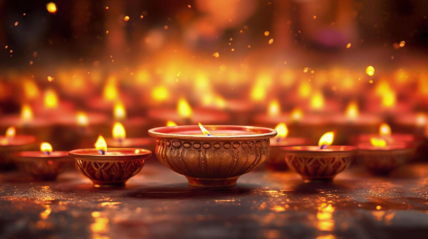 contento diwali antecedentes. ilustración ai generativo foto