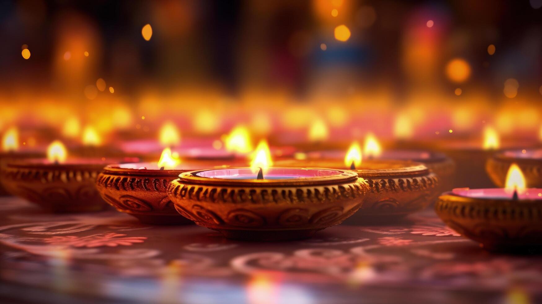 contento diwali antecedentes. ilustración ai generativo foto