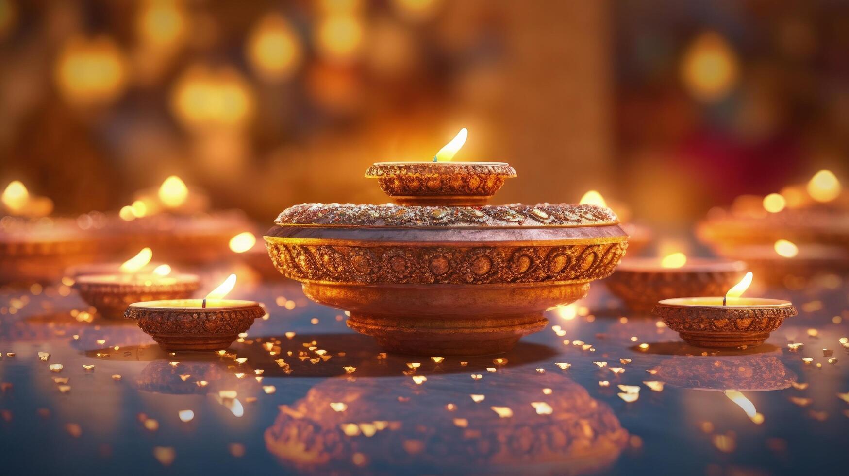 Happy Diwali background. Illustration photo