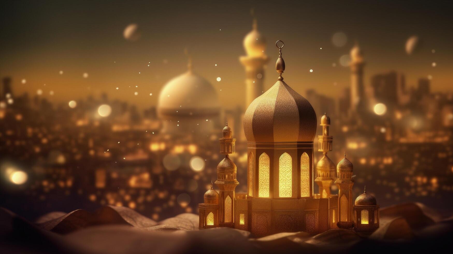 Ramadan Kareem Greeting card. Illustration photo