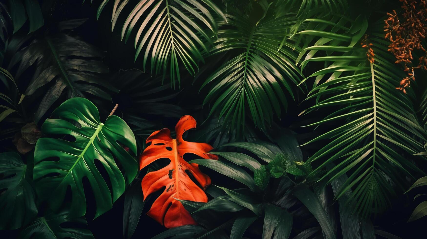 Tropical leaves background. Illustration photo