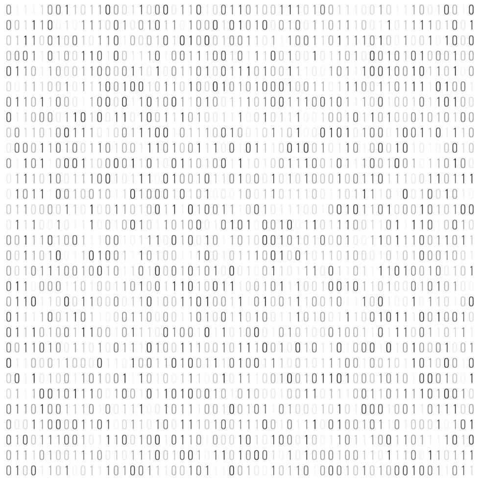 binario código digital tecnología antecedentes. computadora datos por 0 0 y 1. algoritmo binario datos código, descifrado y codificación vector ilustración