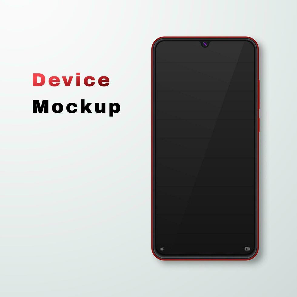 Realistic smartphone mock up set. Mobile phone display isolated on white gray background. 3D template illustration. Vector illustration