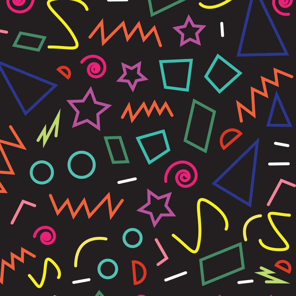Pattern With Random Shapes, Isolated Background. vector