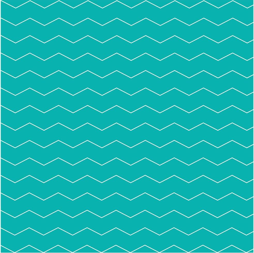 Zigzag Lines Teal Background, Isolated Background. vector