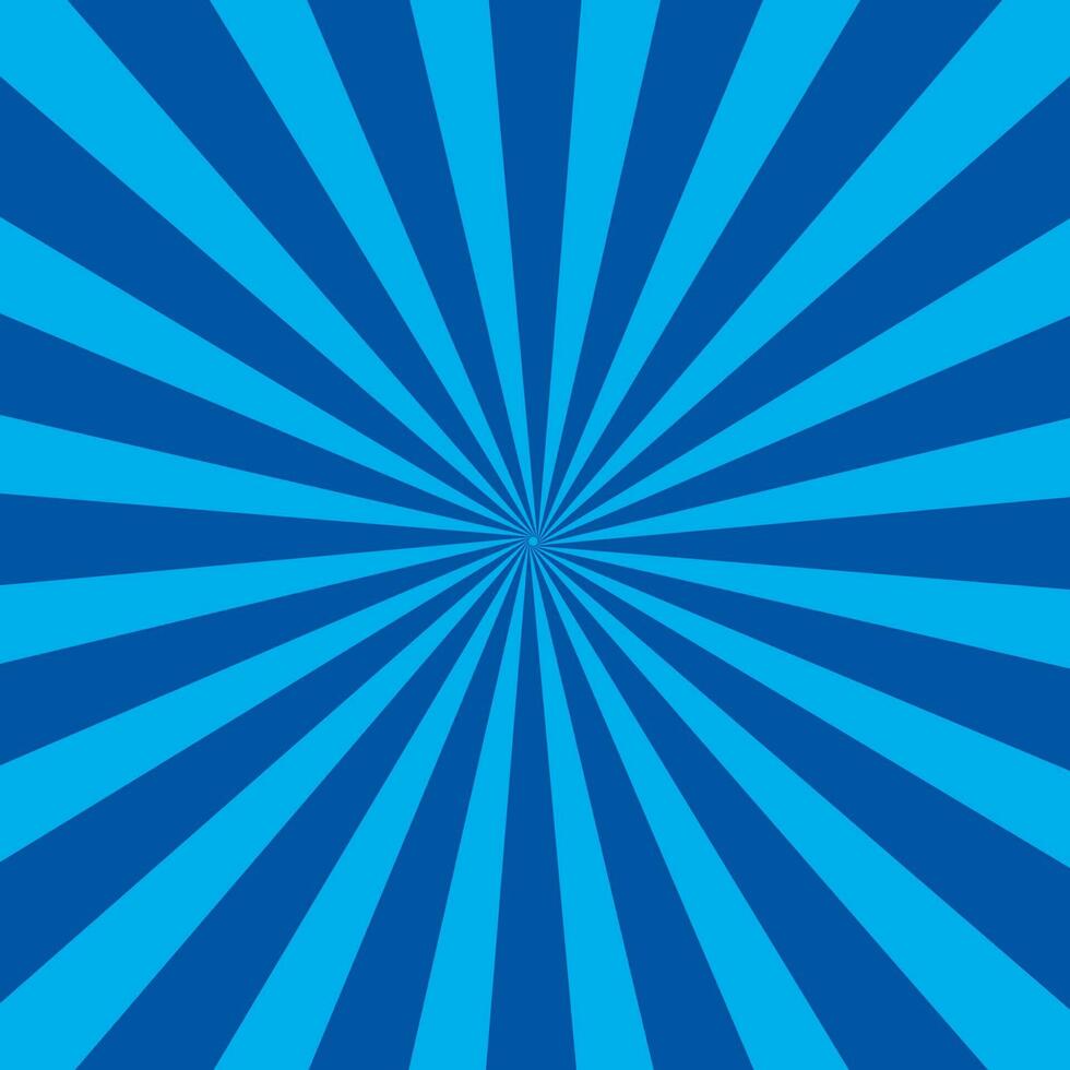 Blue Sun Rays Background, Isolated Background. vector