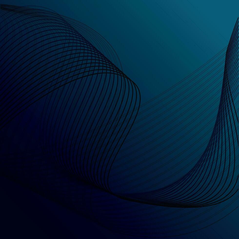 Flowing Lines Blue Background, Isolated Background. vector