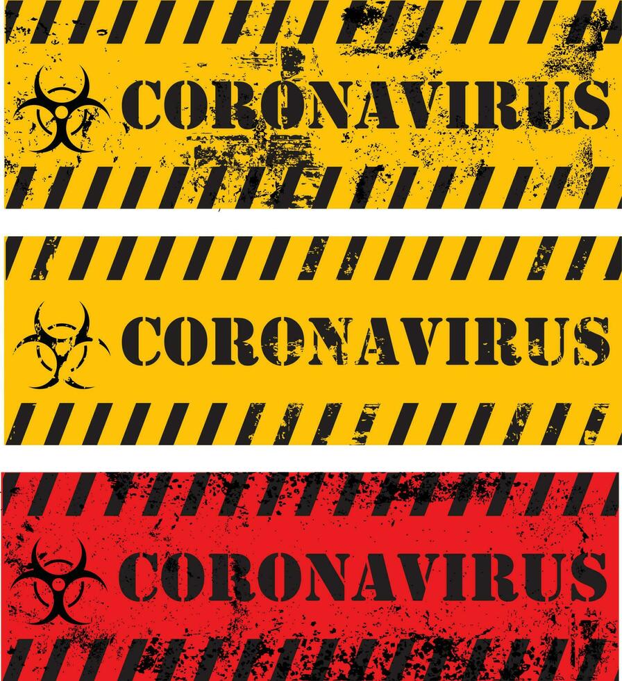 advertencia coronavirus, aislado antecedentes. vector