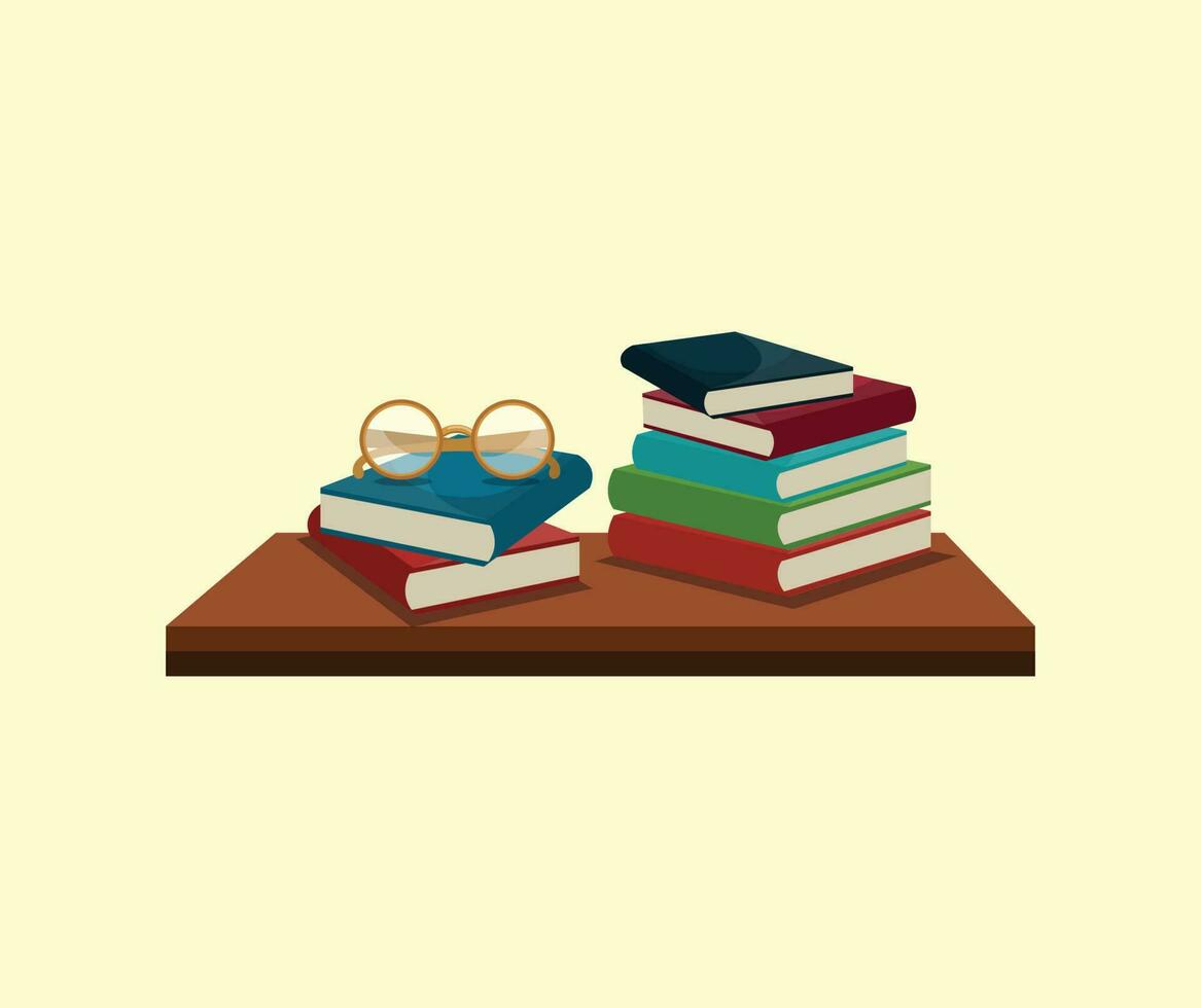 books on shelf vector