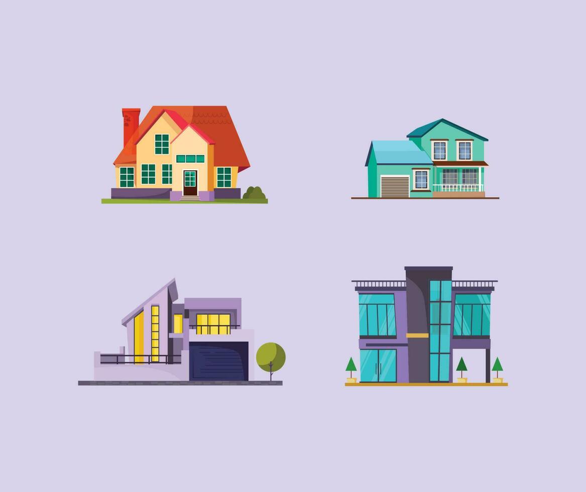 apartment houses vector