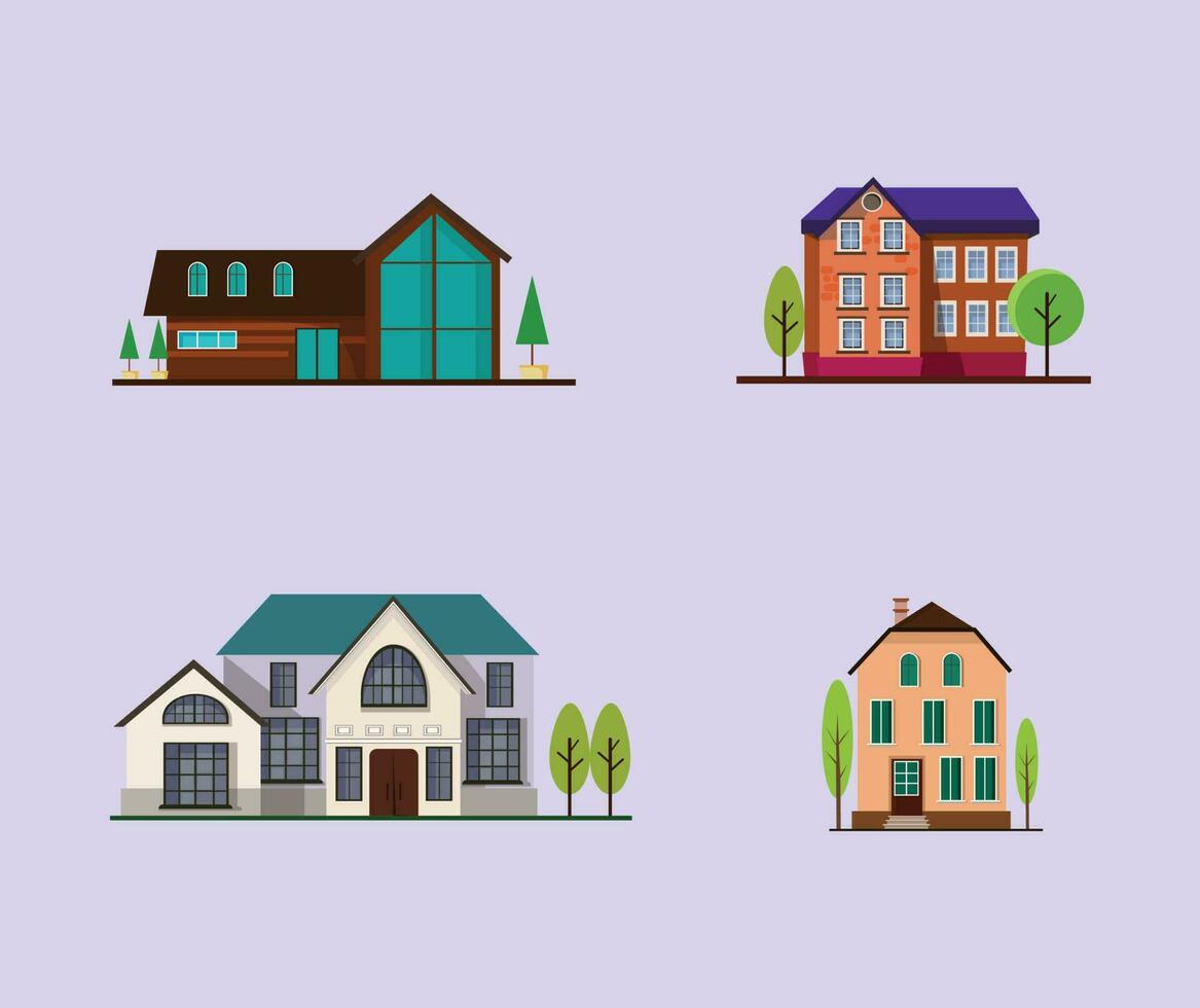 cabaña casas en vector