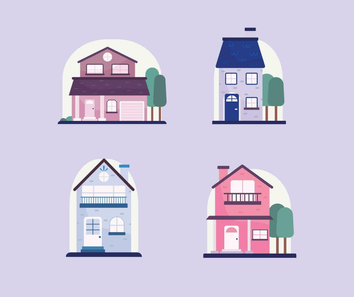 houses in vector