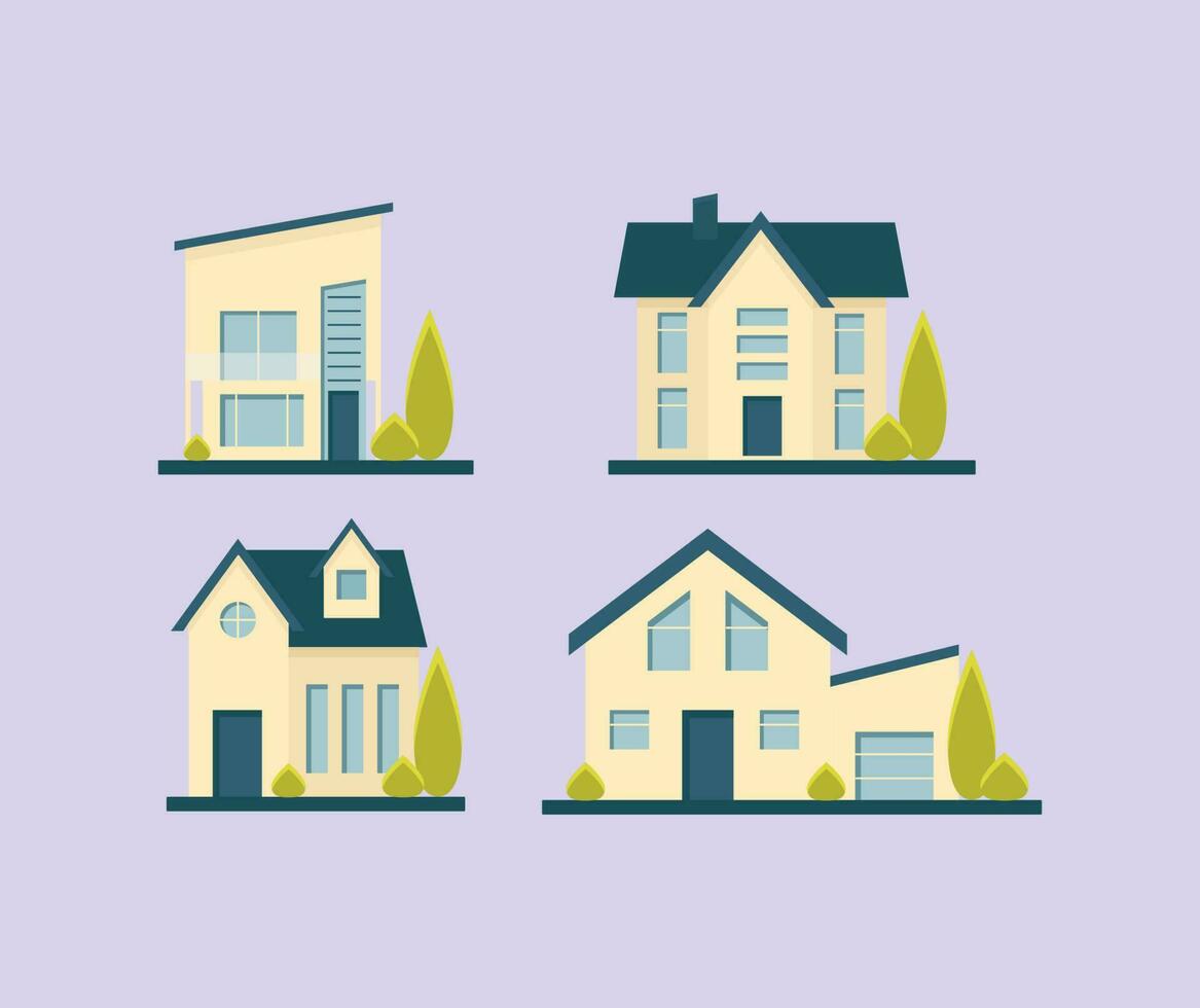 urban houses vector