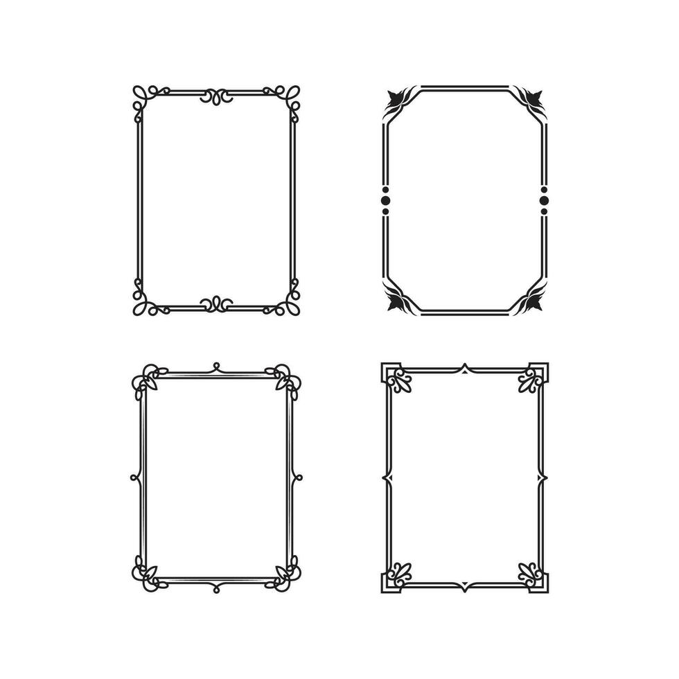 set of beautiful frames vector