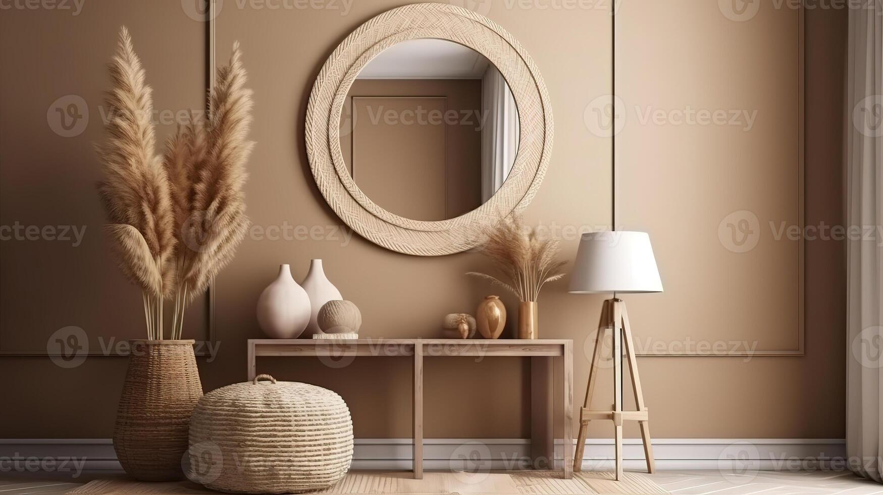View of room decor made up of frame. photo