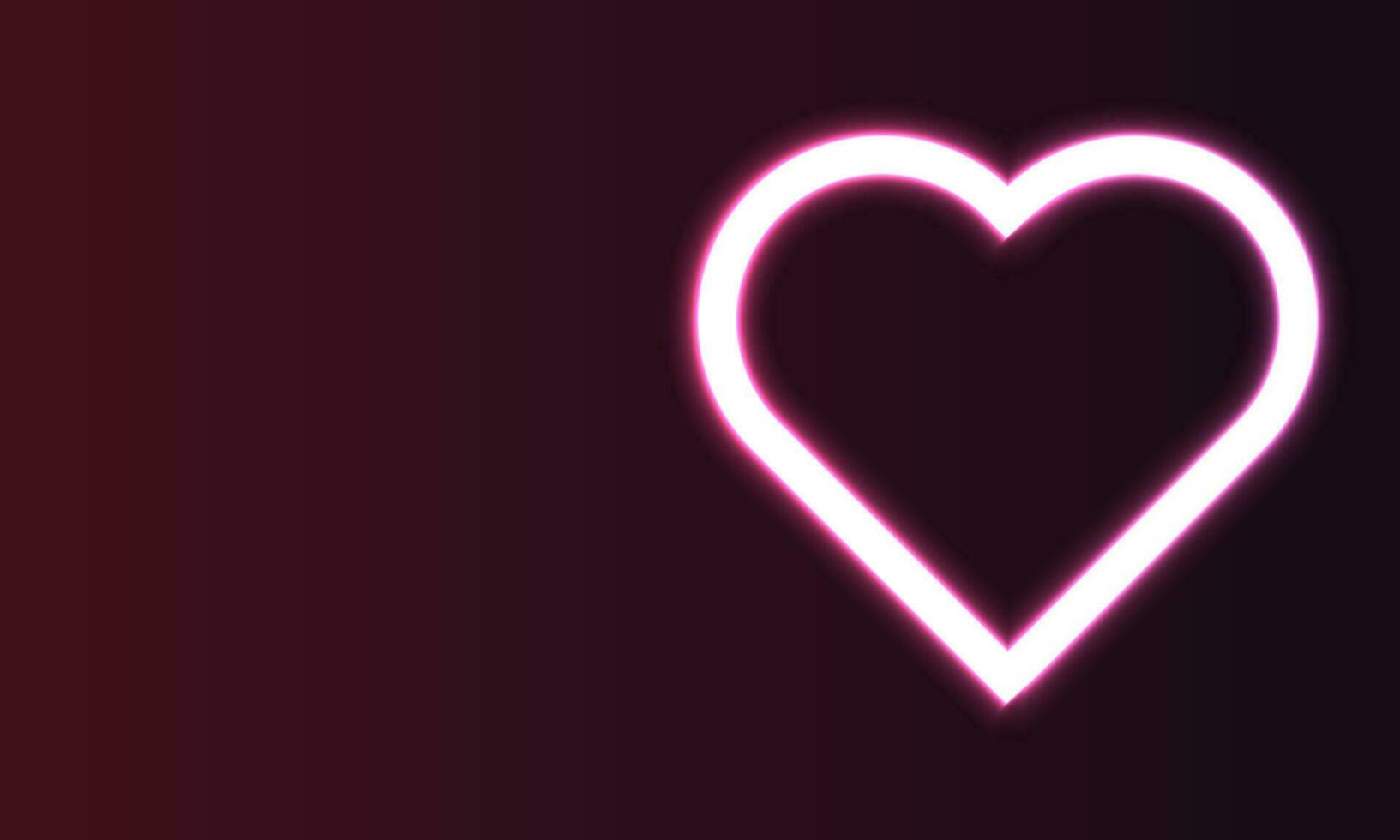 light bulb heart, dark background vector