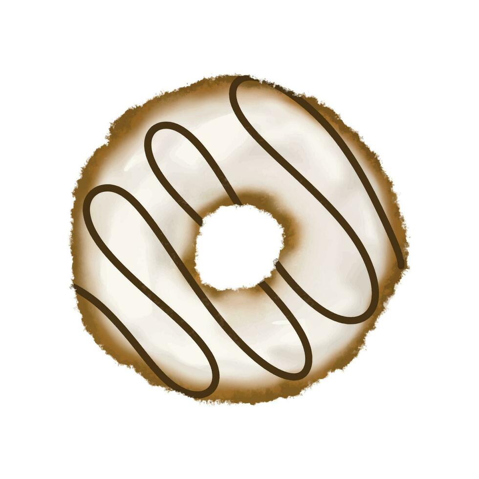 rosquillas coronado con blanco chocolate vector