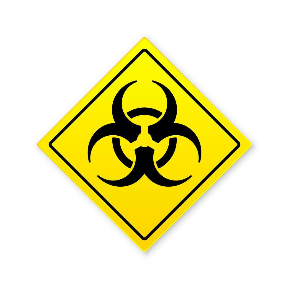 Biohazard sign on white background. Concept of epidemic virus and quarantine. Vector illustration