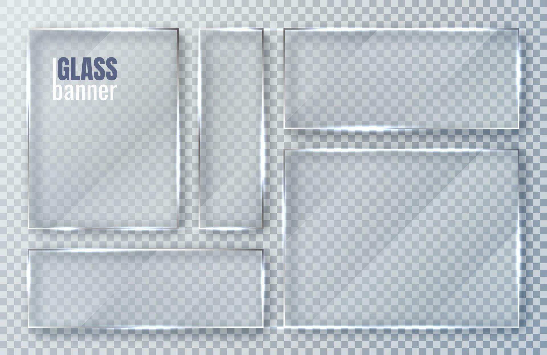 Glass plate set 23803174 Vector Art at Vecteezy