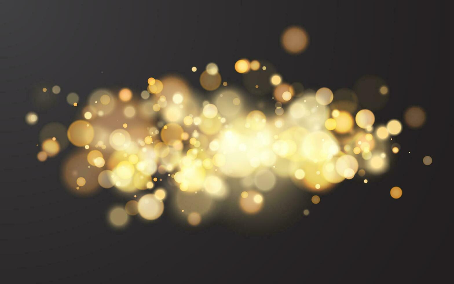 Bright bokeh effect. Festive magic luminous background. Holiday design for Christmas. Vector illustration