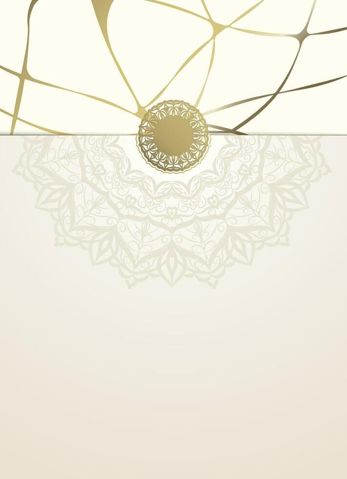 Luxury background with gold kintsugi and golden mandala. Golden kintsugi design for cover, invitation, flyer, etc. vector