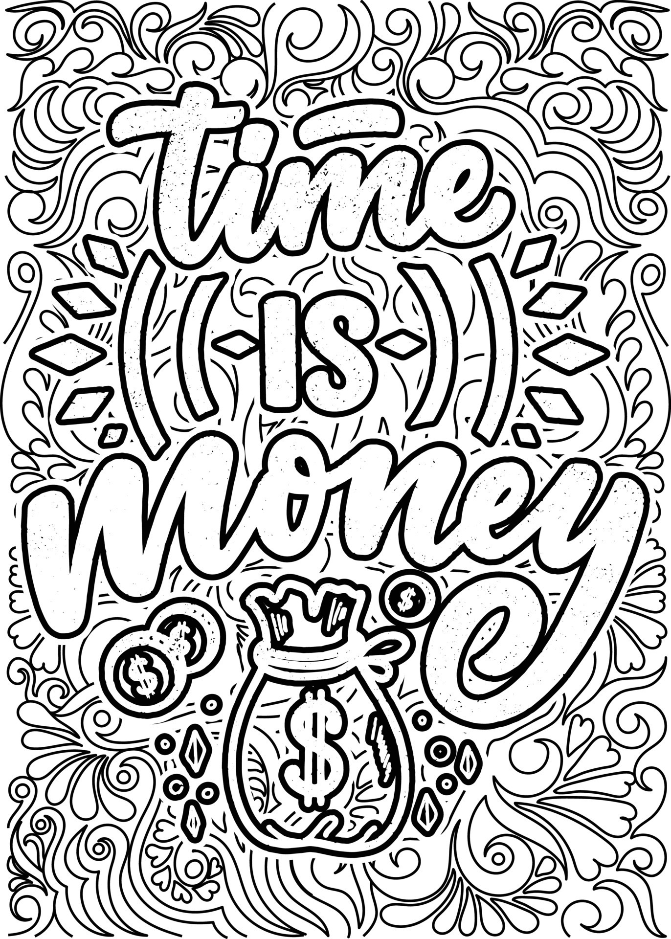 Money Coloring Page