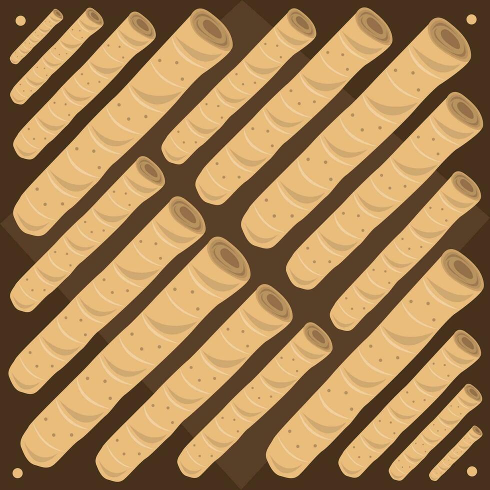 Eggrolls snack dessert vector illustration for graphic design and decorative element
