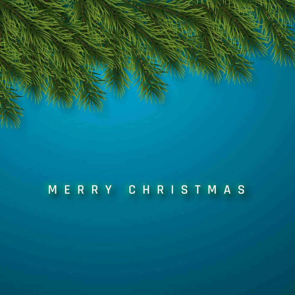Festive Christmas or New Year Background. Christmas Tree Branches. Holiday's Background. Vector illustration