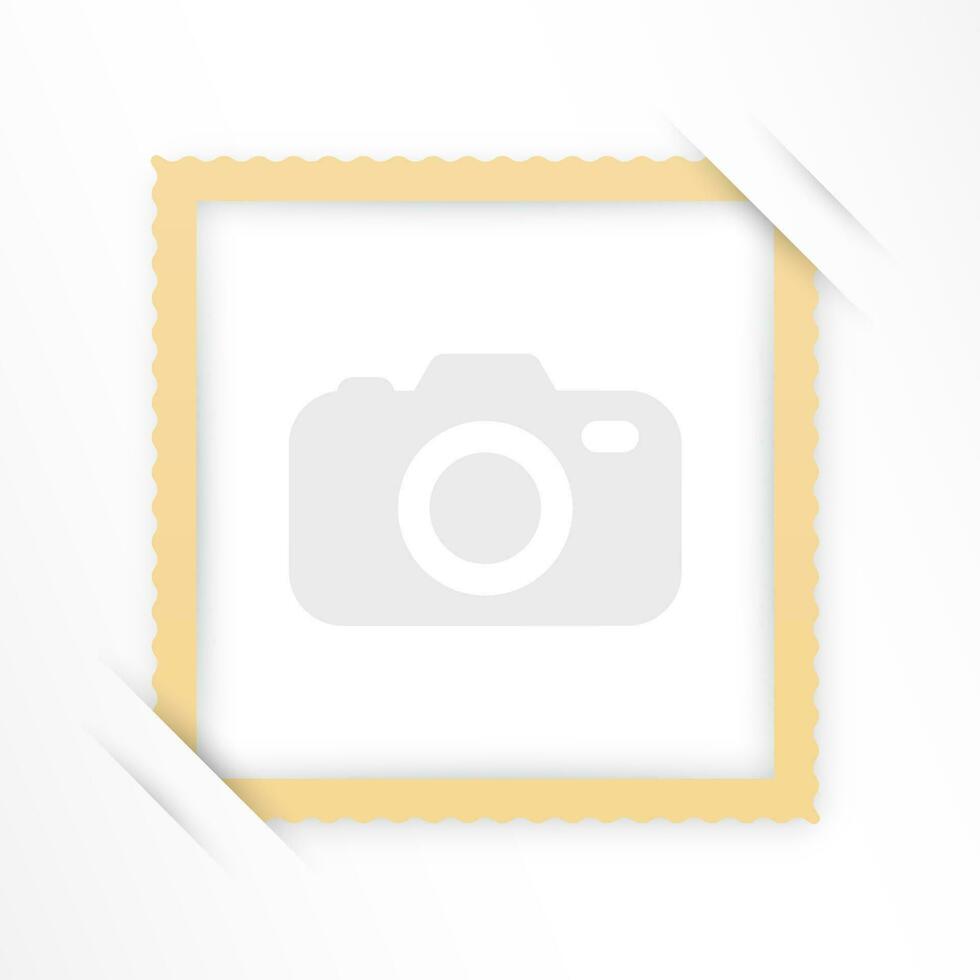 Retro photo frame with shadows. Vector illustration