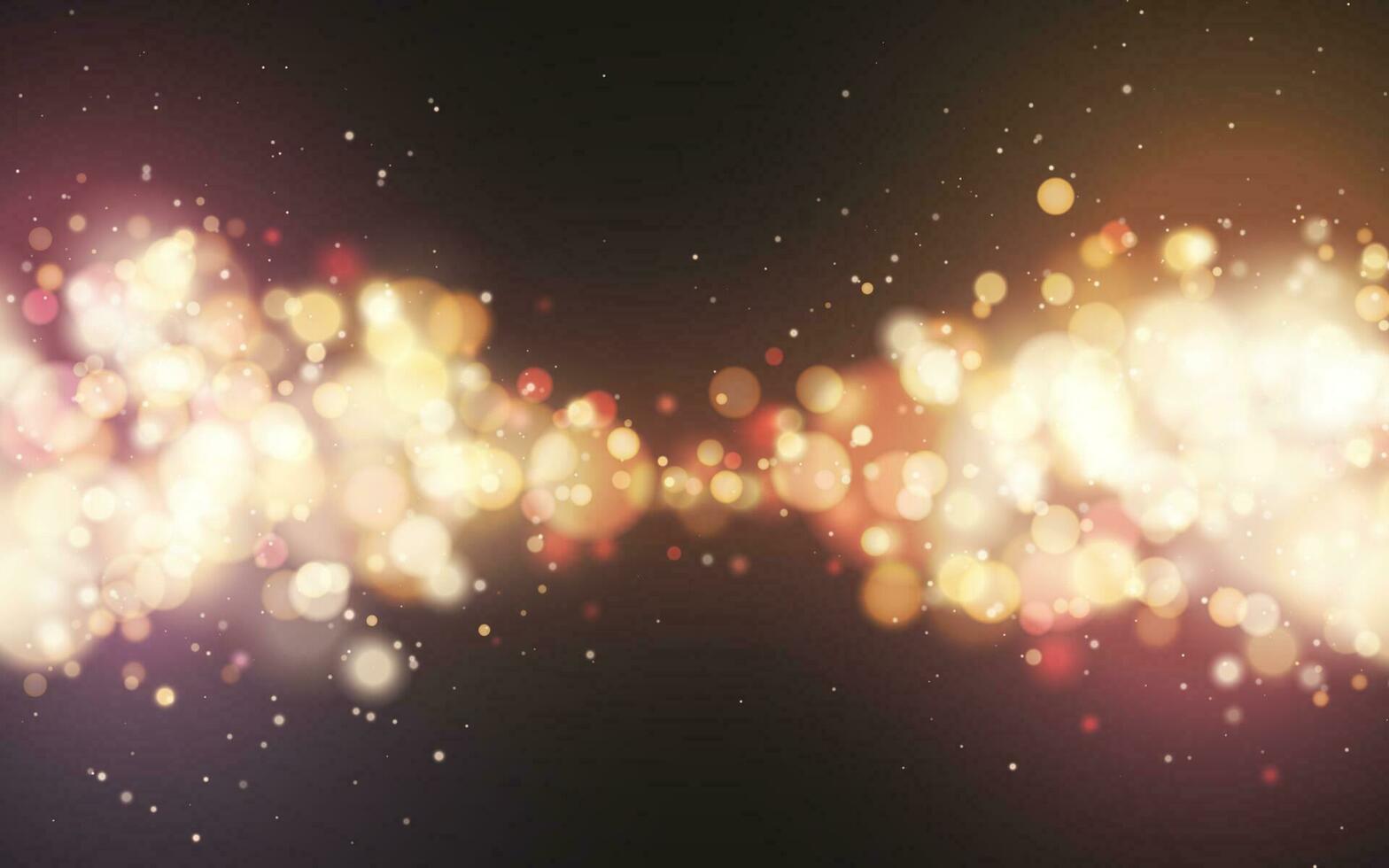 Bright bokeh effect. Festive magic luminous background. Holiday design for Christmas. Vector illustration