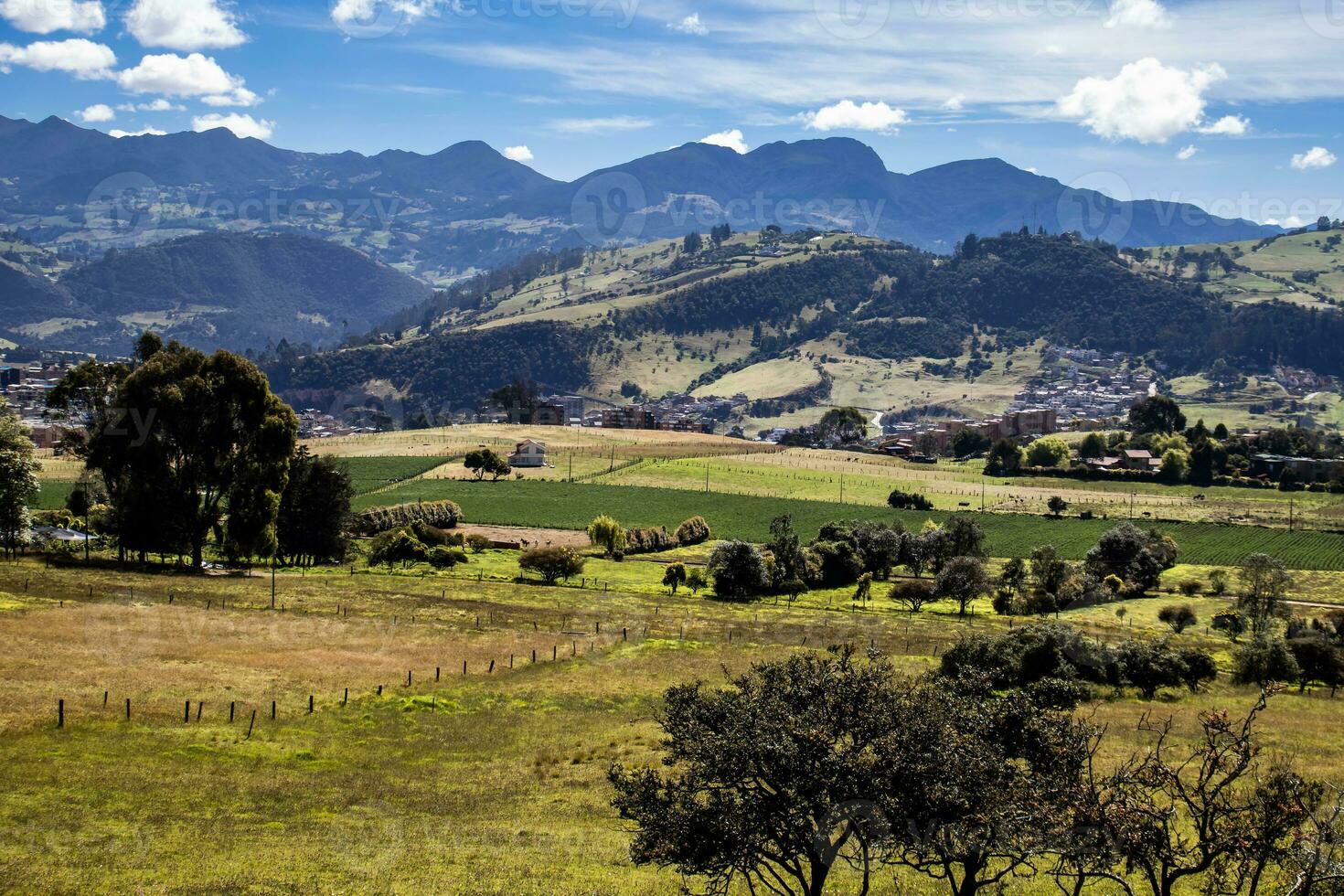 ver de el hermosa montañas de el municipio de la caleras situado en el oriental rangos de el Colombiana Andes foto