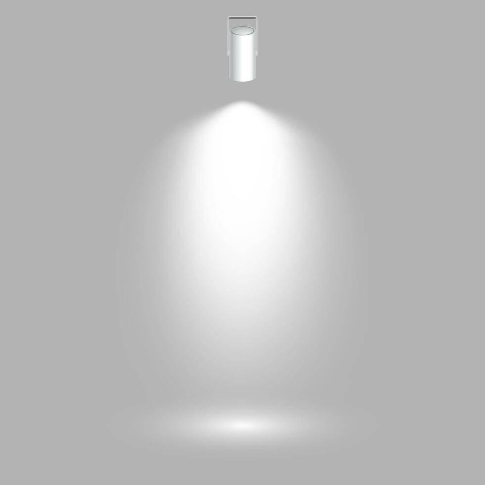 Spotlight set collection. Light effect. Bright light beam. Vector illustration