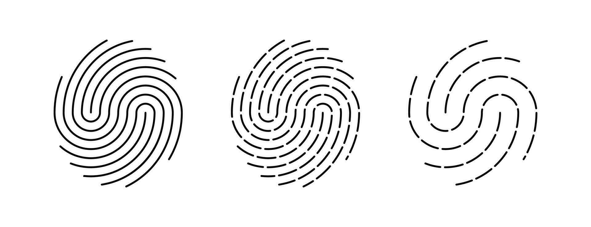 Fingerprint identification icon. Biometric authorization and business security concept. Vector illustration