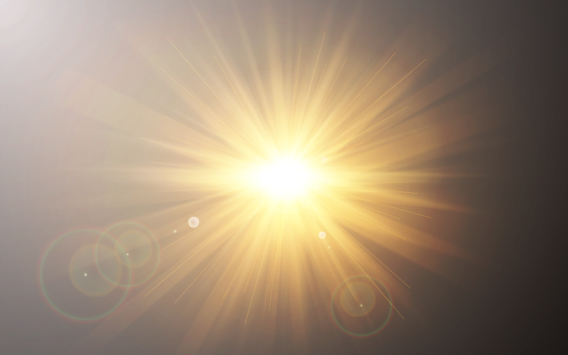 Sunlight special lens flash light effect on dark background. Effect of