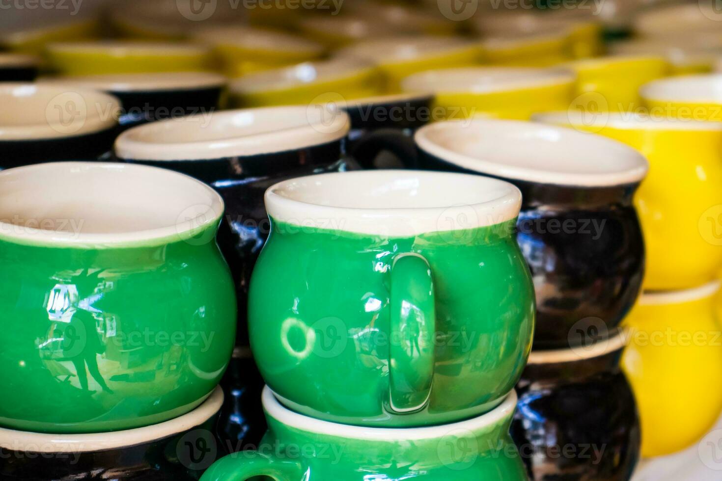 Beautiful traditional handicrafts of the small town of Raquira in Colombia. The City of Pots. photo