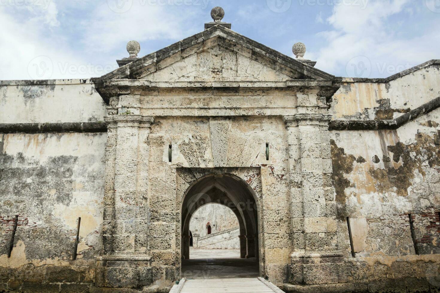 Walls of Cartagena de Indias built at the end of the XVI century for the defense of the city. San Fernando de Bocachica Fort located at Tierrabomba. photo