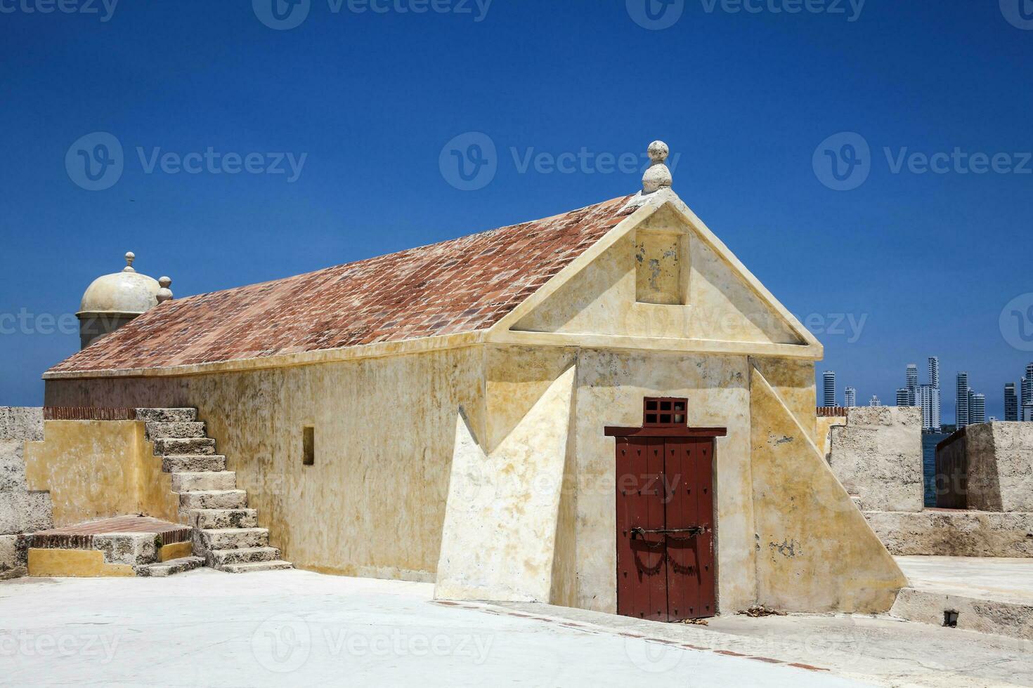 Walls of Cartagena de Indias built at the end of the XVI century for the defense of the city. Fort of San Sebastian del Pastelillo photo