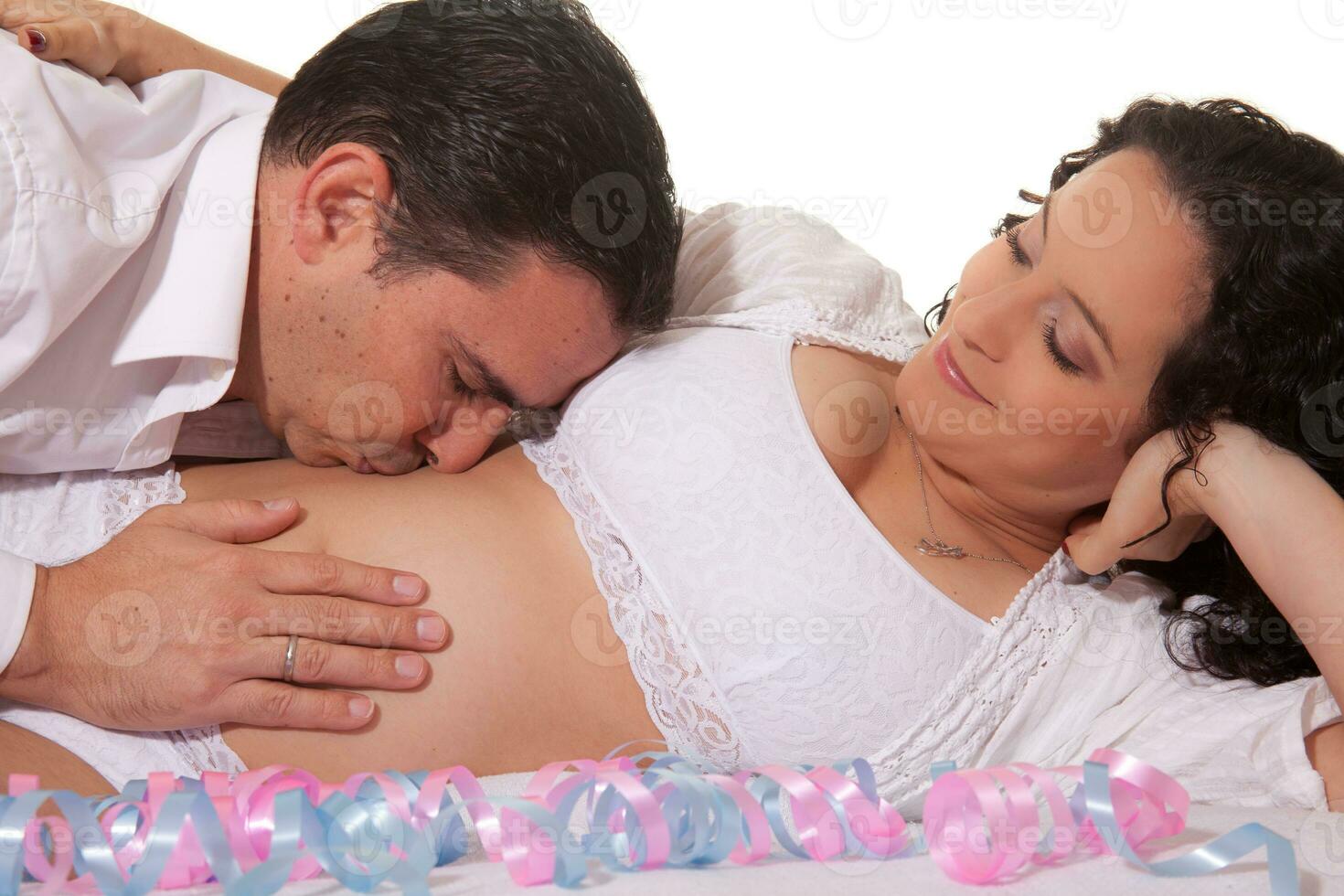 Couple waiting for their baby - 18 weeks photo