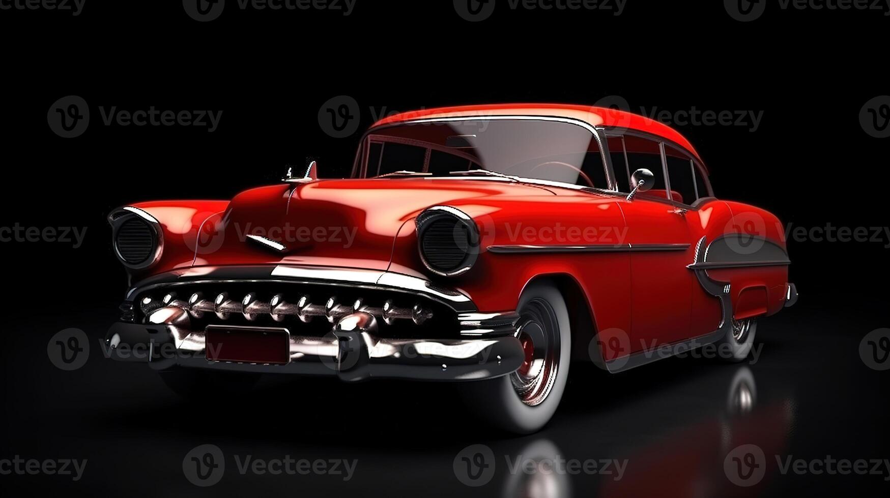 Vintage red car. photo