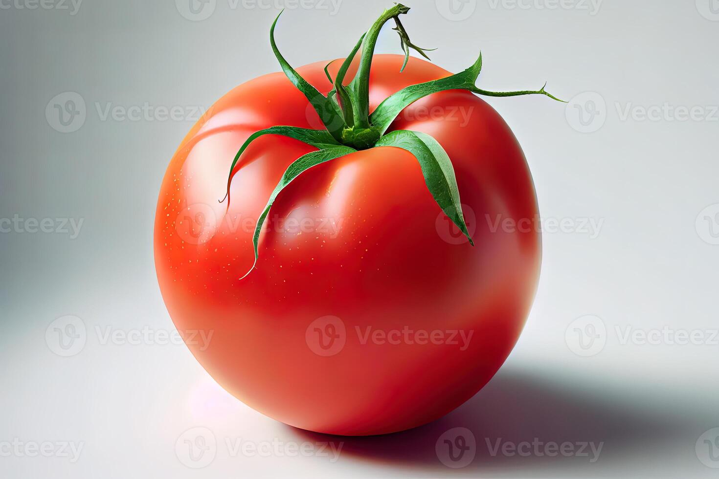 Tasty One natural Tomatoes with white background. photo