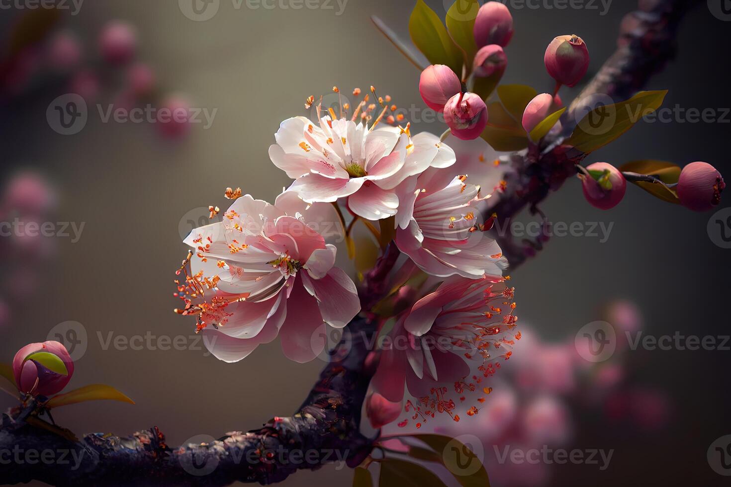 Sakura flowers isolated. photo
